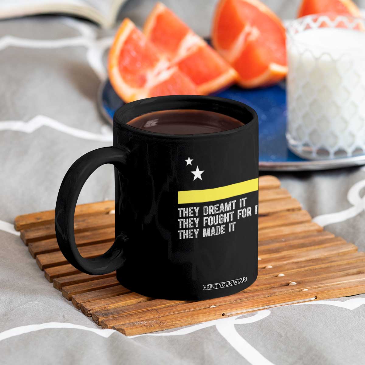 Curaçao Flag History Pride Coffee Mug They Dreamt Fought Made It TS02 Print Your Wear