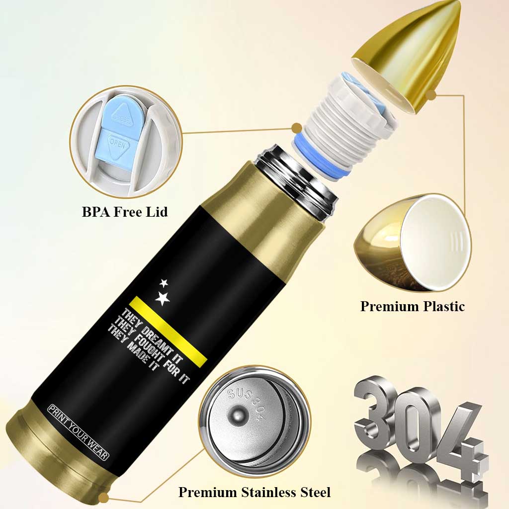 Curaçao Flag History Pride Bullet Tumbler They Dreamt Fought Made It TS02 Print Your Wear