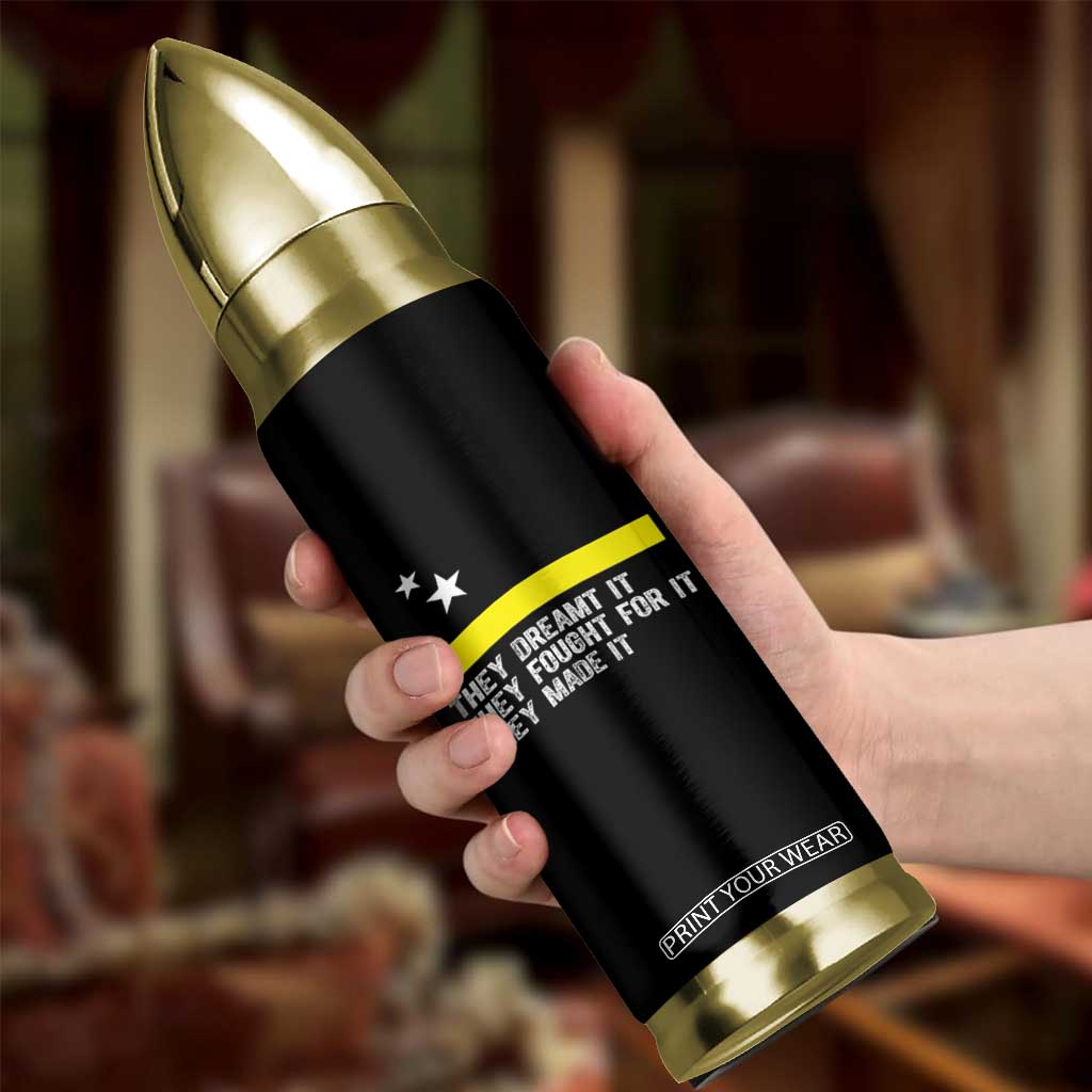 Curaçao Flag History Pride Bullet Tumbler They Dreamt Fought Made It TS02 Print Your Wear