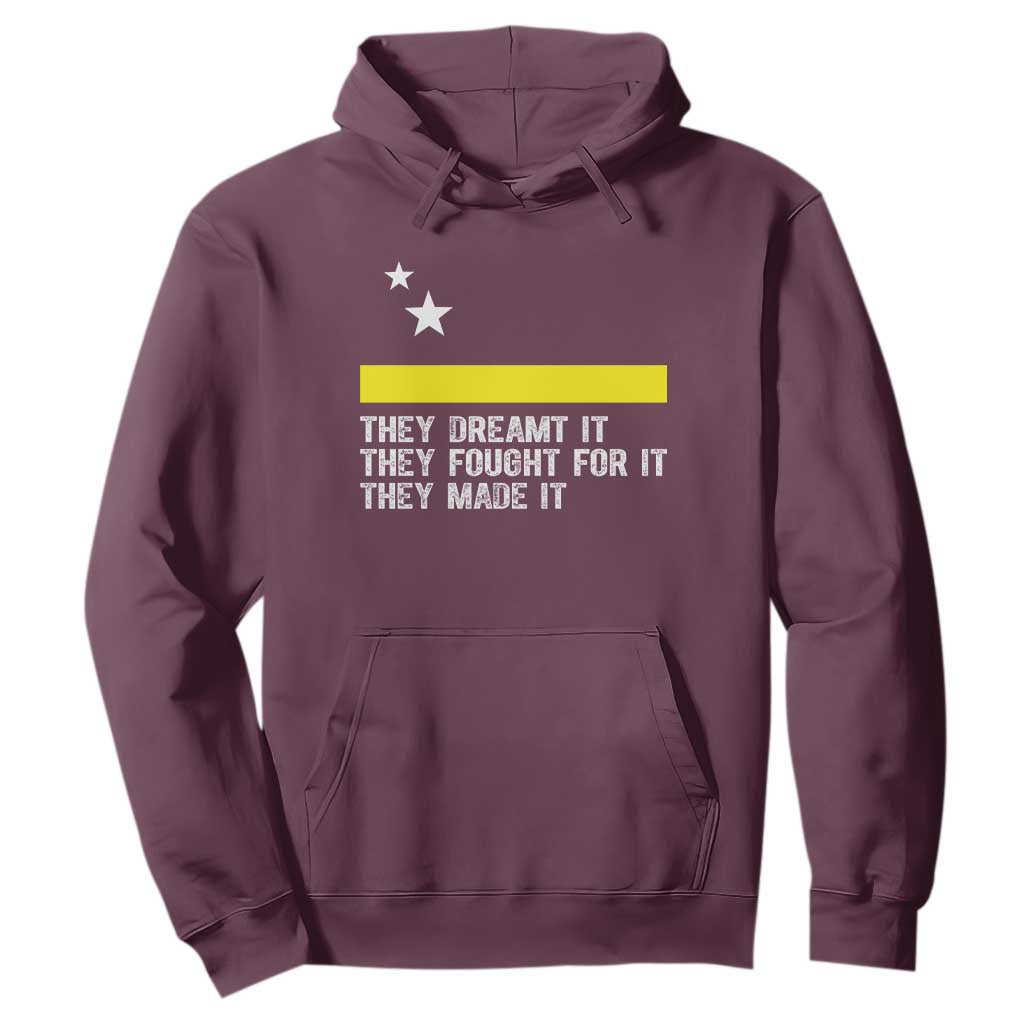 Curaçao Flag History Pride Hoodie They Dreamt Fought Made It TS02 Maroon Print Your Wear