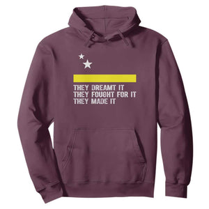 Curaçao Flag History Pride Hoodie They Dreamt Fought Made It TS02 Maroon Print Your Wear