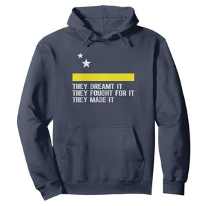 Curaçao Flag History Pride Hoodie They Dreamt Fought Made It TS02 Navy Print Your Wear