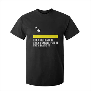 Curaçao Flag History Pride T Shirt For Kid They Dreamt Fought Made It TS02 Black Print Your Wear