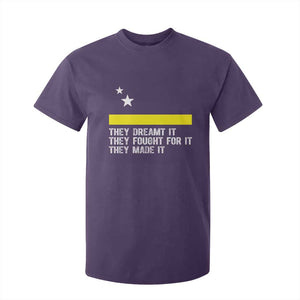 Curaçao Flag History Pride T Shirt For Kid They Dreamt Fought Made It TS02 Purple Print Your Wear