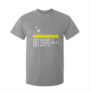 Curaçao Flag History Pride T Shirt For Kid They Dreamt Fought Made It TS02 Sport Gray Print Your Wear