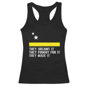 Curaçao Flag History Pride Racerback Tank Top They Dreamt Fought Made It TS02 Black Print Your Wear