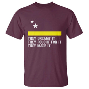 Curaçao Flag History Pride T Shirt They Dreamt Fought Made It TS02 Maroon Print Your Wear