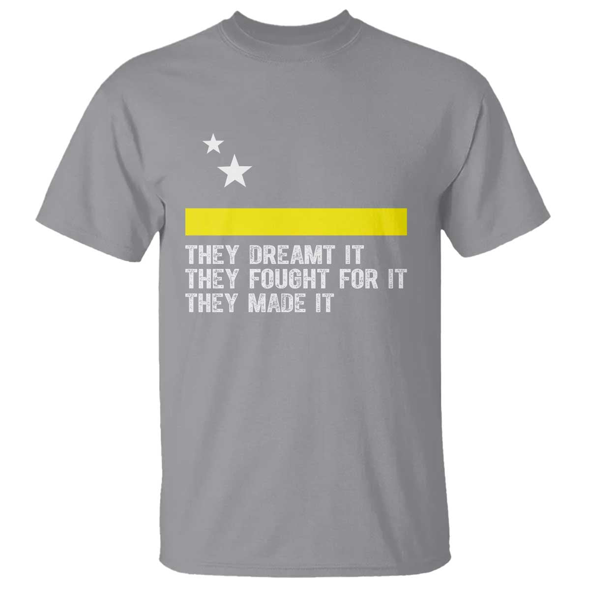Curaçao Flag History Pride T Shirt They Dreamt Fought Made It TS02 Sport Gray Print Your Wear