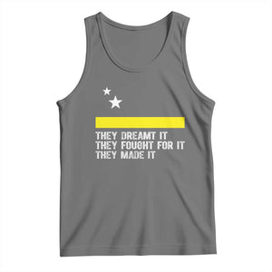 Curaçao Flag History Pride Tank Top They Dreamt Fought Made It TS02 Black Heather Print Your Wear