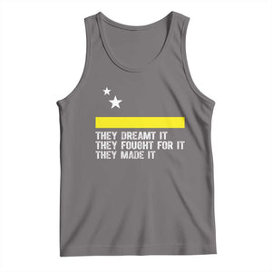 Curaçao Flag History Pride Tank Top They Dreamt Fought Made It TS02 Deep Heather Print Your Wear