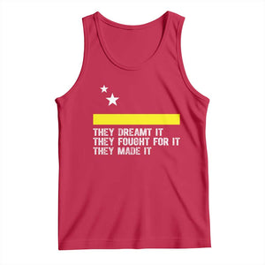 Curaçao Flag History Pride Tank Top They Dreamt Fought Made It TS02 Red Print Your Wear