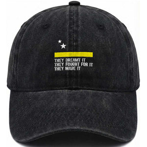 Curaçao Flag History Pride Washed Cotton Baseball Cap They Dreamt Fought Made It TS02 Print Your Wear