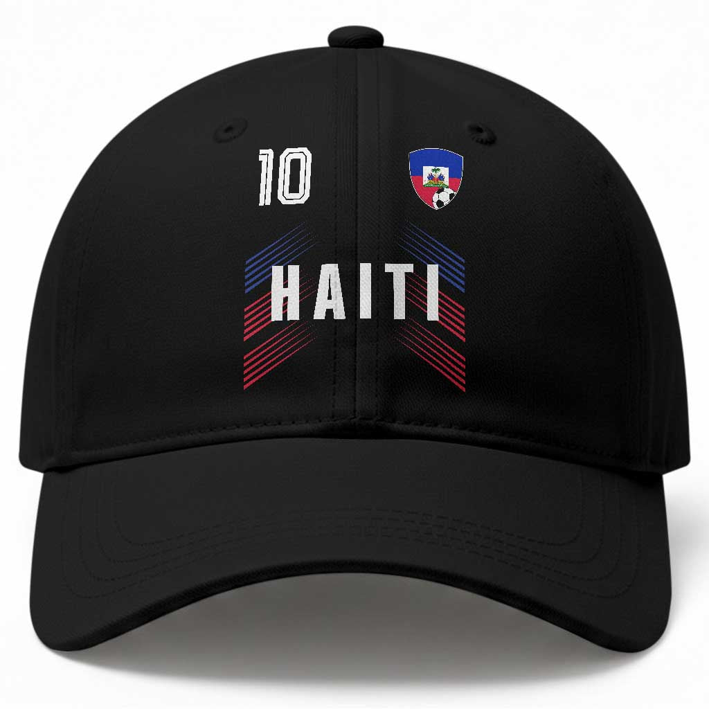 Haiti Soccer Sports Graphic Number 10 Jersey Style Baseball Cap Proud Haitian Football Fans Game Day Pride TS02 Print Your Wear