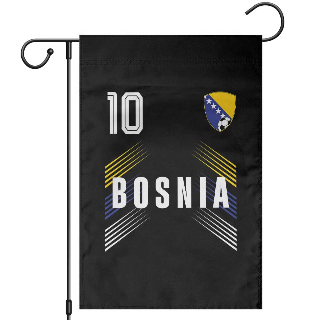 Bosnia Herzegovina Soccer Sports Graphic Number 10 Jersey Style Garden Flag Proud Bosnian Football Fans Game Day Pride TS02 Black Print Your Wear