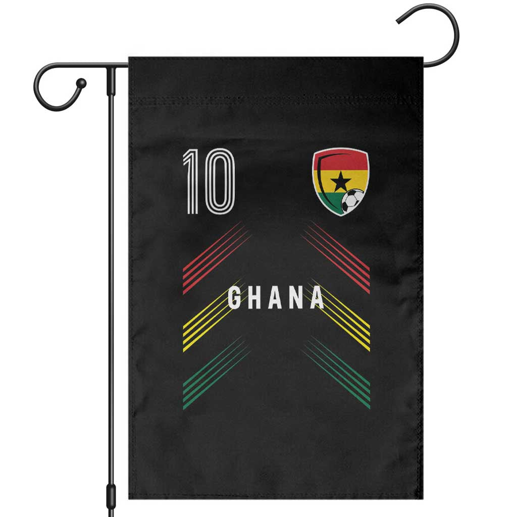 Ghana Soccer Sports Graphic Number 10 Jersey Style Garden Flag Proud Ghanaian Football Fans Game Day Pride TS02 Black Print Your Wear