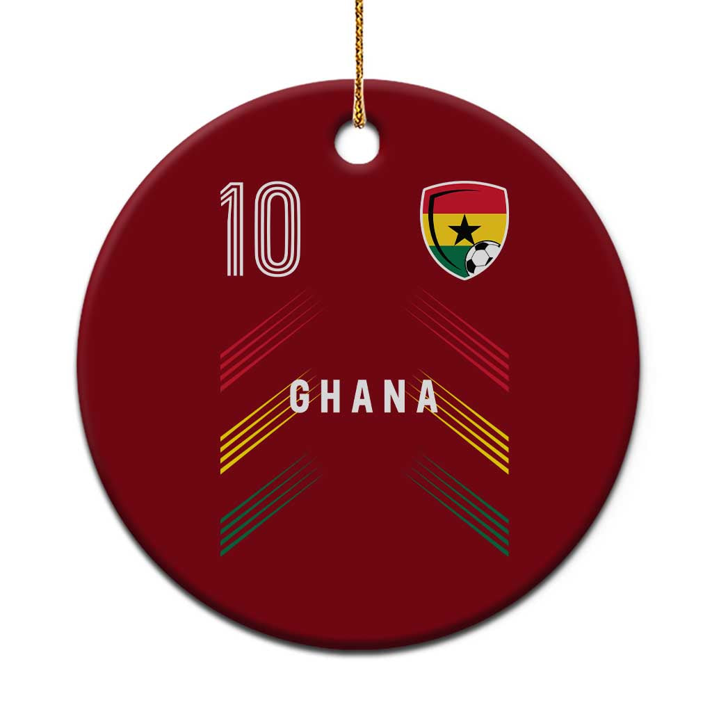 Ghana Soccer Sports Graphic Number 10 Jersey Style Ceramic Ornament Proud Ghanaian Football Fans Game Day Pride TS02 1pc Red Print Your Wear