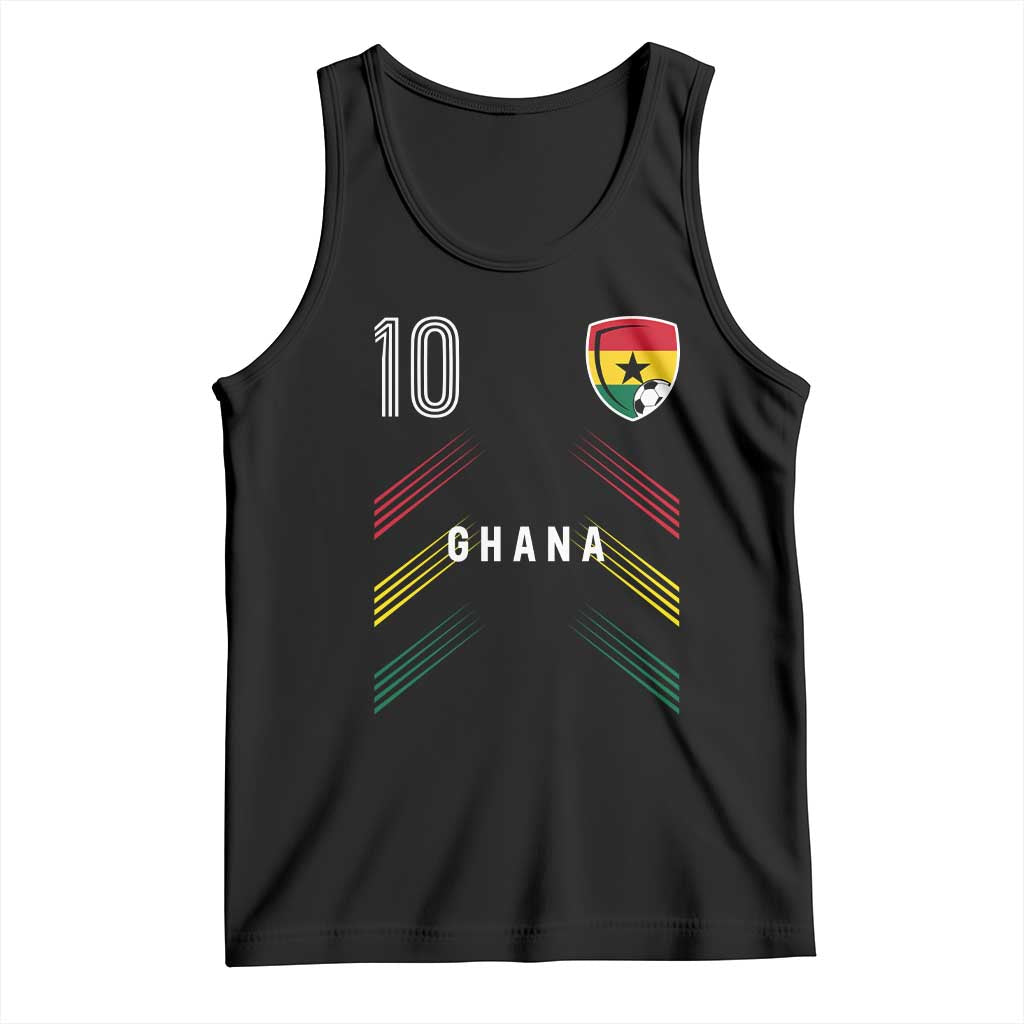 Ghana Soccer Sports Graphic Number 10 Jersey Style Tank Top Proud Ghanaian Football Fans Game Day Pride TS02 Black Print Your Wear