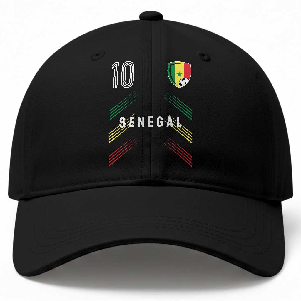 Senegal Soccer Sports Graphic Number 10 Jersey Style Baseball Cap Proud Senegalese Football Fans Game Day Pride TS02 Print Your Wear