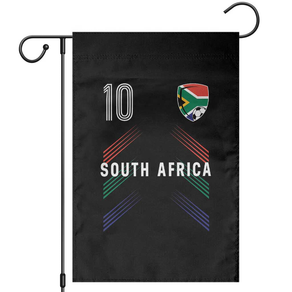 South Africa Soccer Sports Graphic Number 10 Jersey Style Garden Flag Proud South African Football Fans Game Day Pride TS02 Black Print Your Wear