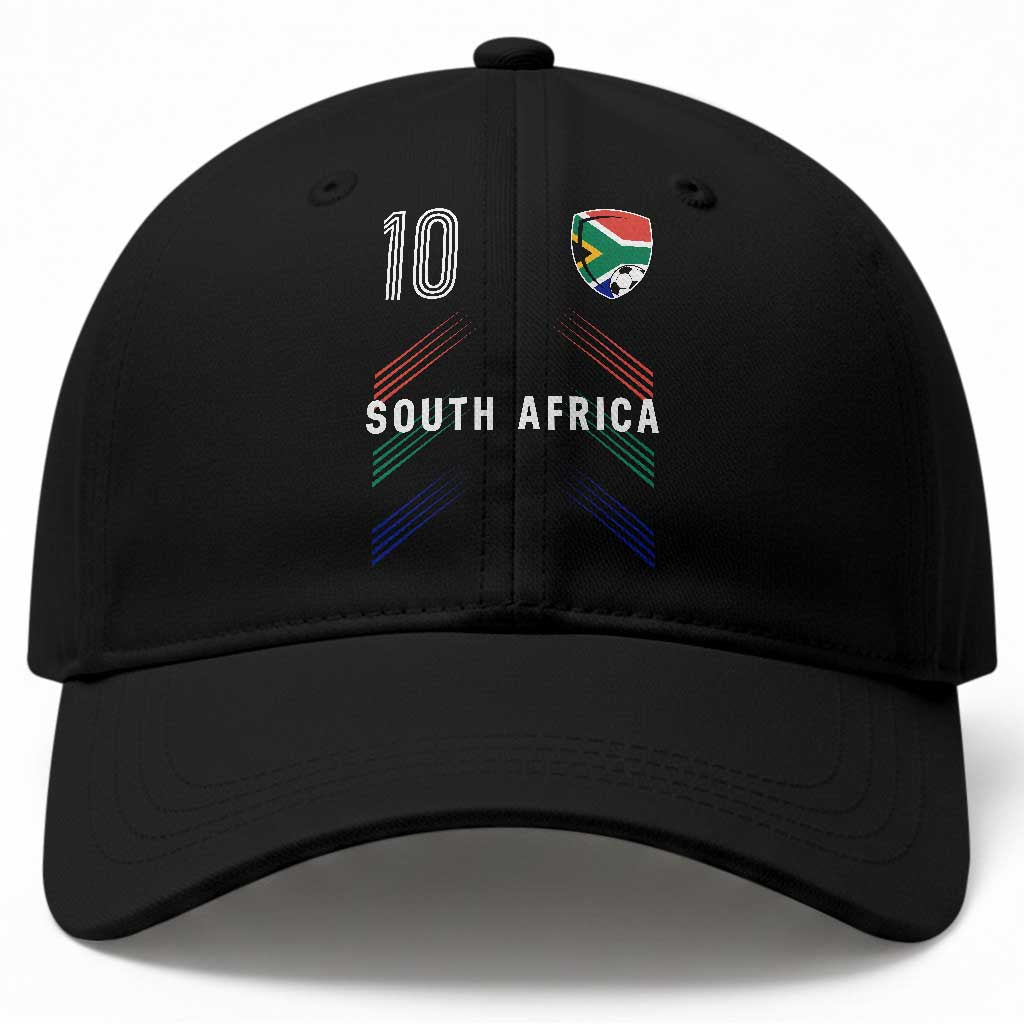 South Africa Soccer Sports Graphic Number 10 Jersey Style Baseball Cap Proud South African Football Fans Game Day Pride TS02 Print Your Wear