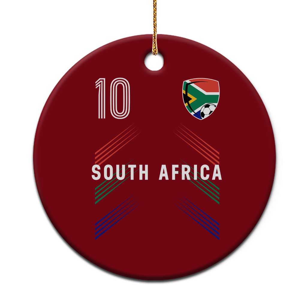 South Africa Soccer Sports Graphic Number 10 Jersey Style Ceramic Ornament Proud South African Football Fans Game Day Pride TS02 1pc Red Print Your Wear