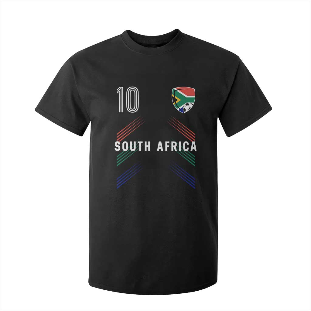 South Africa Soccer Sports Graphic Number 10 Jersey Style T Shirt For Kid Proud South African Football Fans Game Day Pride TS02 Black Print Your Wear