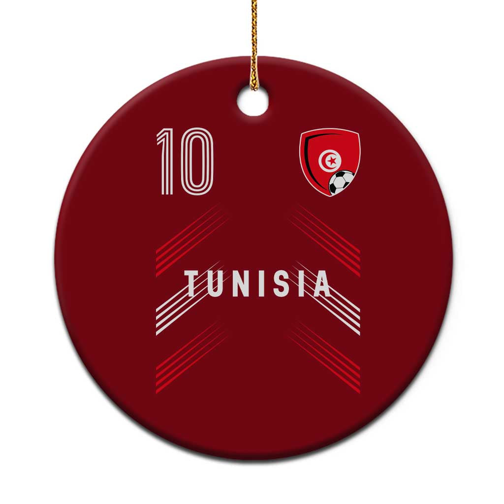 Tunisia Soccer Sports Graphic Number 10 Jersey Style Ceramic Ornament Proud Tunisian Football Fans Game Day Maghreb Pride TS02 1pc Red Print Your Wear