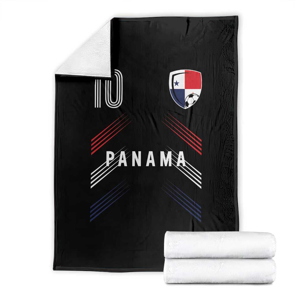 Panama Soccer Sports Graphic Number 10 Jersey Style Throw Blanket Proud Panamanian Football Fans Game Day Pride TS02 Black Print Your Wear