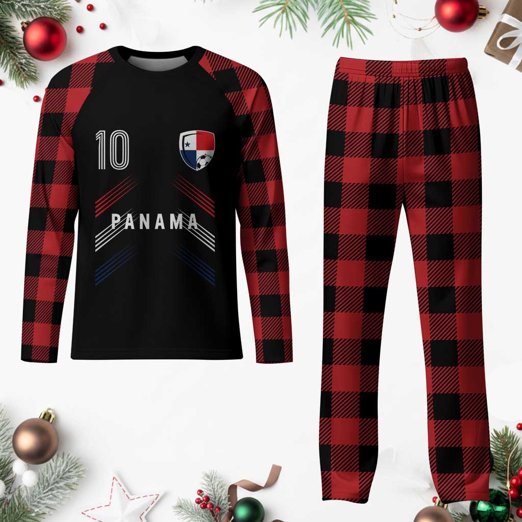 Panama Soccer Sports Graphic Number 10 Jersey Style Plaid Pajama Set Proud Panamanian Football Fans Game Day Pride TS02 Buffalo Plaid Print Your Wear