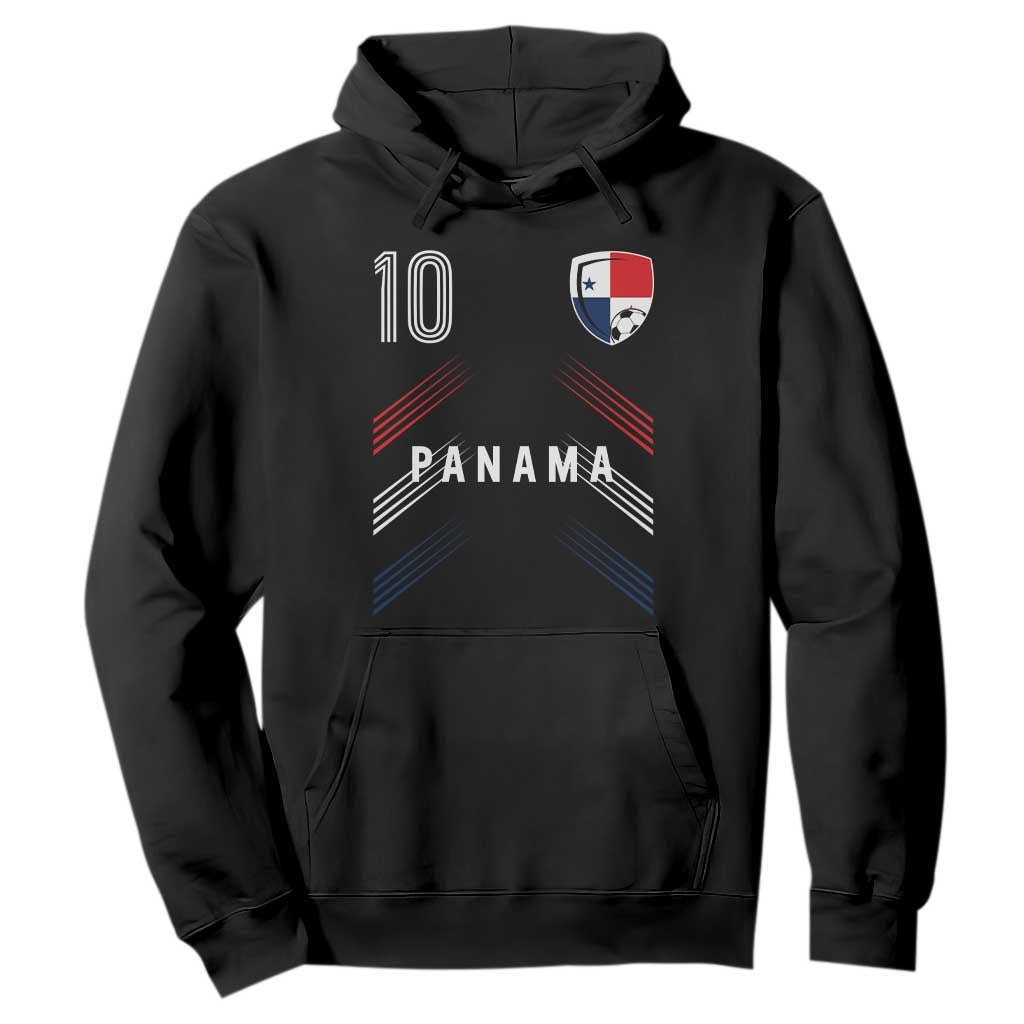 Panama Soccer Sports Graphic Number 10 Jersey Style Hoodie Proud Panamanian Football Fans Game Day Pride TS02 Black Print Your Wear