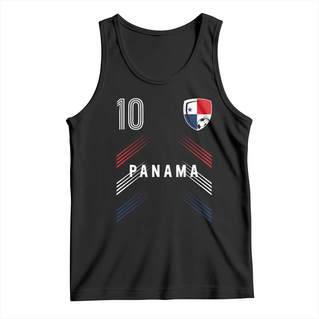 Panama Soccer Sports Graphic Number 10 Jersey Style Tank Top Proud Panamanian Football Fans Game Day Pride TS02 Black Print Your Wear