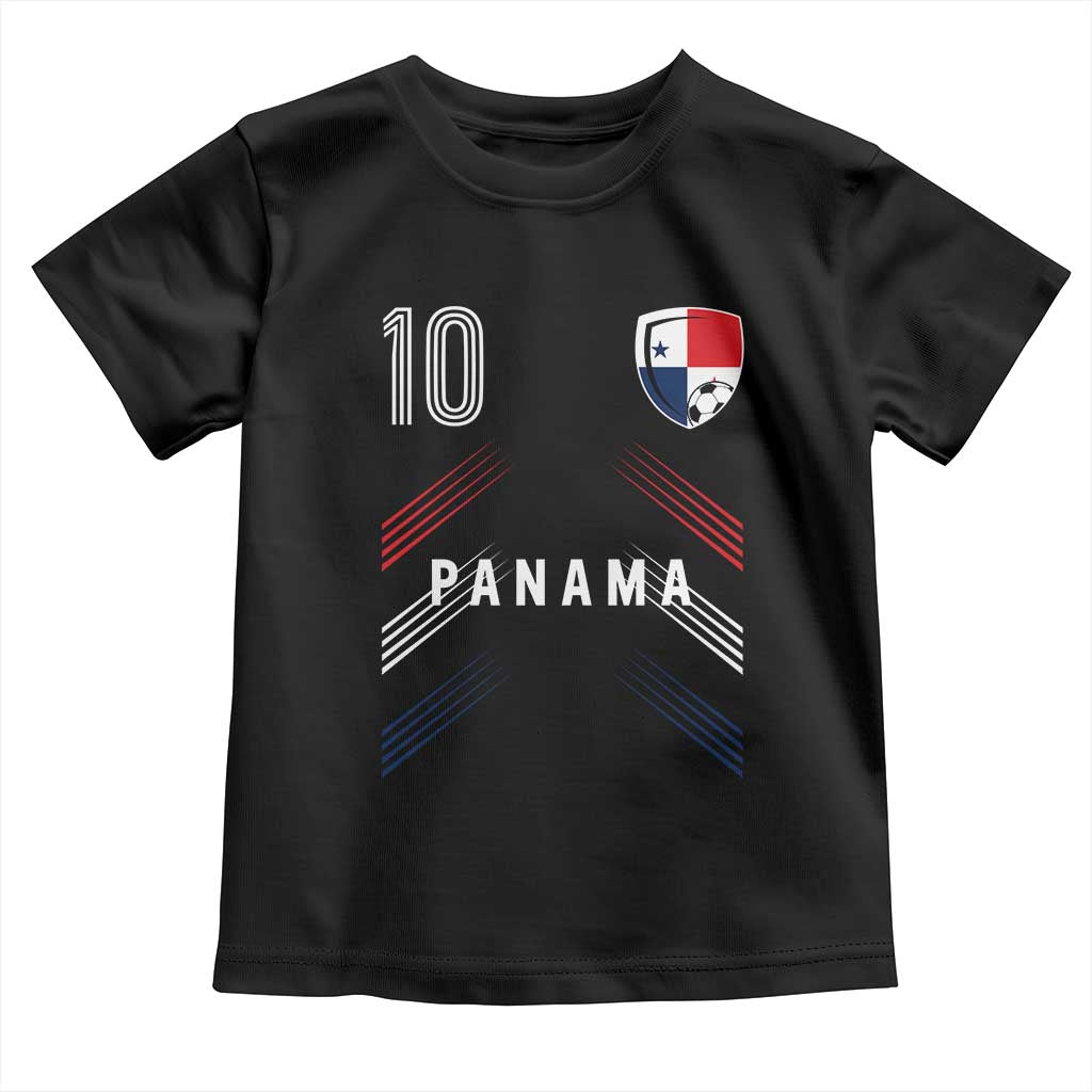 Panama Soccer Sports Graphic Number 10 Jersey Style Toddler T Shirt Proud Panamanian Football Fans Game Day Pride TS02 Black Print Your Wear