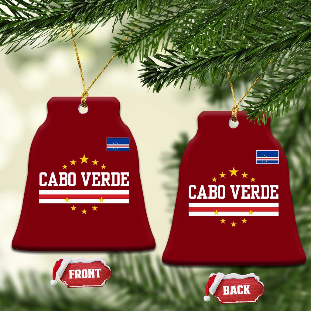 Cabo Verde Athletic Varsity Style Ceramic Ornament Cape Verde Flag Stars National Pride TS02 Print Your Wear