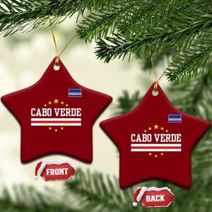 Cabo Verde Athletic Varsity Style Ceramic Ornament Cape Verde Flag Stars National Pride TS02 Print Your Wear