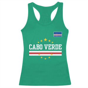Cabo Verde Athletic Varsity Style Racerback Tank Top Cape Verde Flag Stars National Pride TS02 Irish Green Print Your Wear