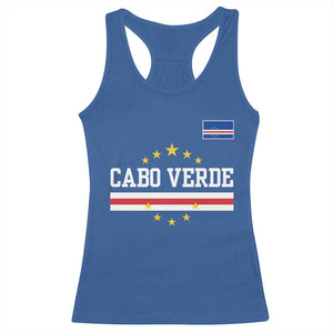 Cabo Verde Athletic Varsity Style Racerback Tank Top Cape Verde Flag Stars National Pride TS02 Royal Blue Print Your Wear