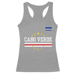 Cabo Verde Athletic Varsity Style Racerback Tank Top Cape Verde Flag Stars National Pride TS02 Sport Gray Print Your Wear