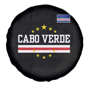 Cabo Verde Athletic Varsity Style Spare Tire Cover Cape Verde Flag Stars National Pride TS02 Print Your Wear