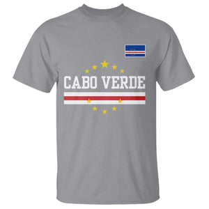 Cabo Verde Athletic Varsity Style T Shirt Cape Verde Flag Stars National Pride TS02 Sport Gray Print Your Wear