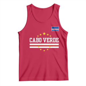 Cabo Verde Athletic Varsity Style Tank Top Cape Verde Flag Stars National Pride TS02 Red Print Your Wear