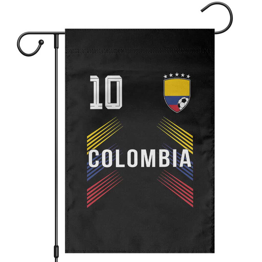 Colombia Soccer Sports Graphic Number 10 Jersey Style Garden Flag Proud Colombian Football Fans Game Day Pride TS02 Black Print Your Wear
