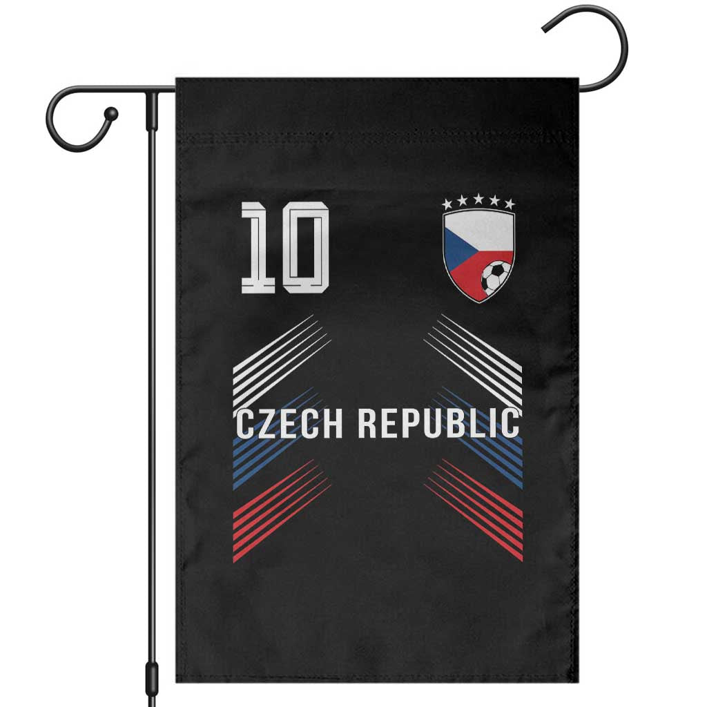 Czech Republic Soccer Sports Graphic Number 10 Jersey Style Garden Flag Proud Czechia Football Fans Game Day Pride TS02 Black Print Your Wear