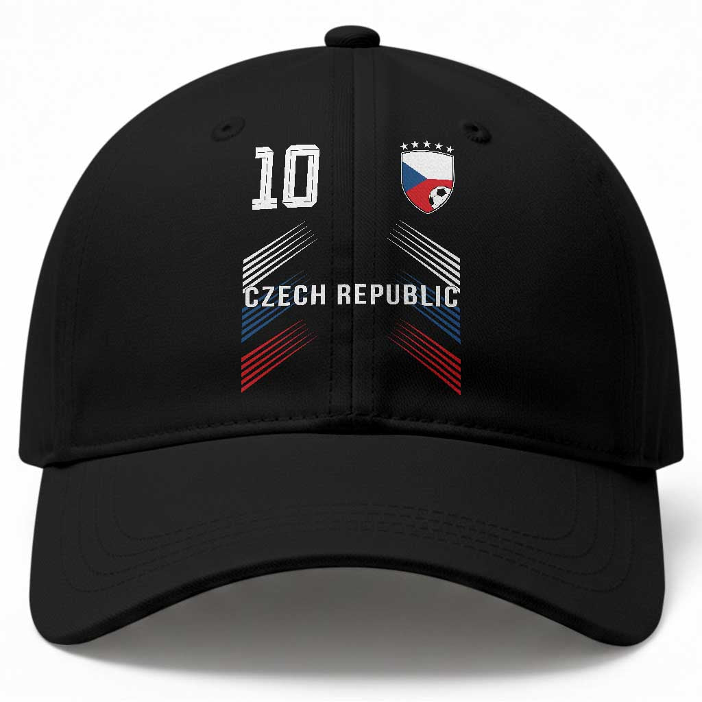 Czech Republic Soccer Sports Graphic Number 10 Jersey Style Baseball Cap Proud Czechia Football Fans Game Day Pride TS02 Print Your Wear