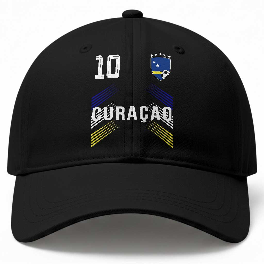 Curacao Soccer Sports Graphic Number 10 Jersey Style Baseball Cap Proud Curaçaoans Football Fans Game Day Pride TS02 Print Your Wear