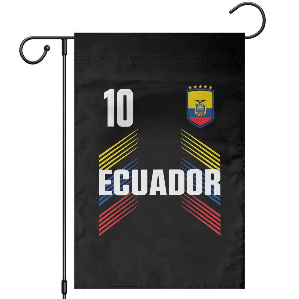 Ecuador Soccer Sports Graphic Number 10 Jersey Style Garden Flag Proud Ecuadorian Football Fans Game Day Pride TS02 Black Print Your Wear