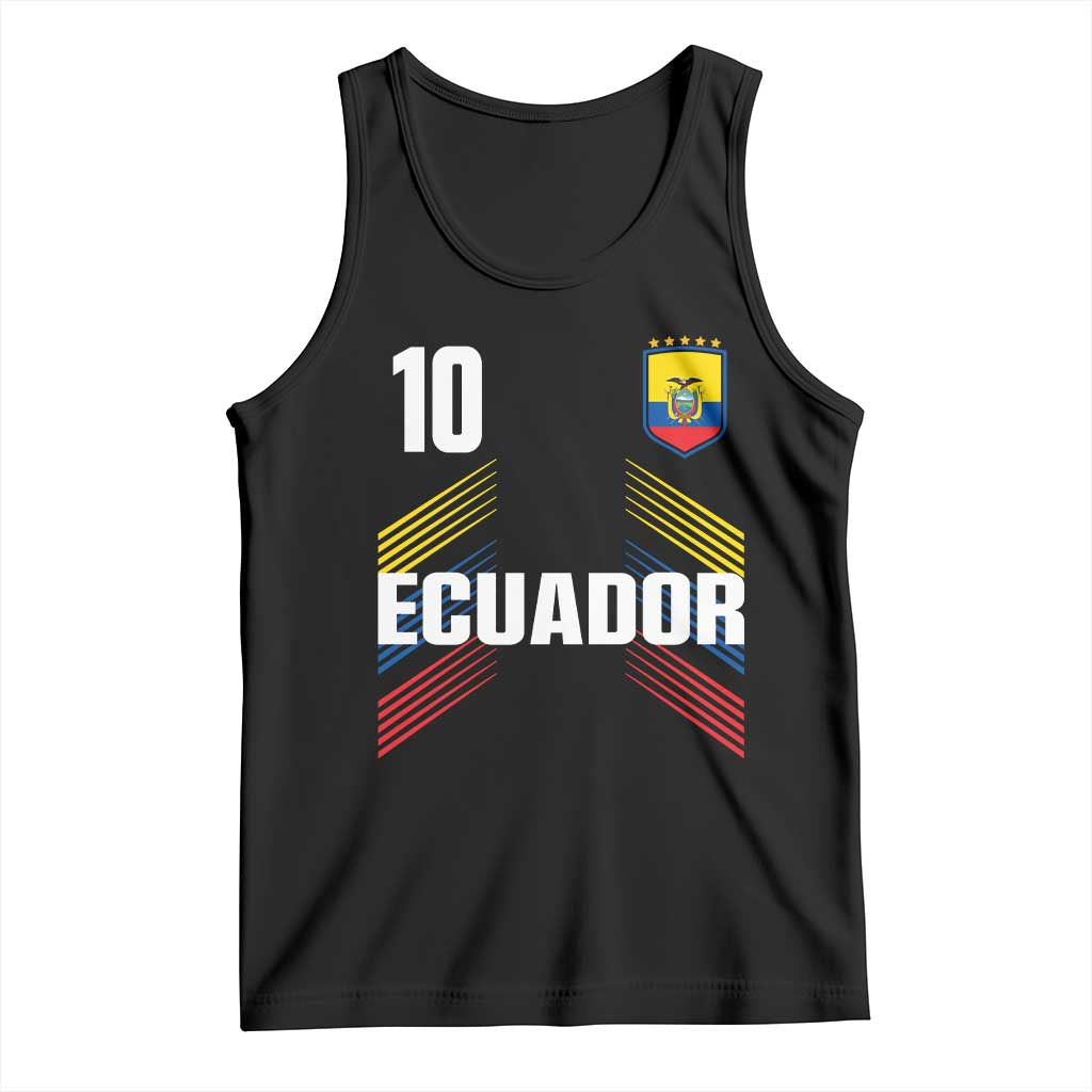 Ecuador Soccer Sports Graphic Number 10 Jersey Style Tank Top Proud Ecuadorian Football Fans Game Day Pride TS02 Black Print Your Wear
