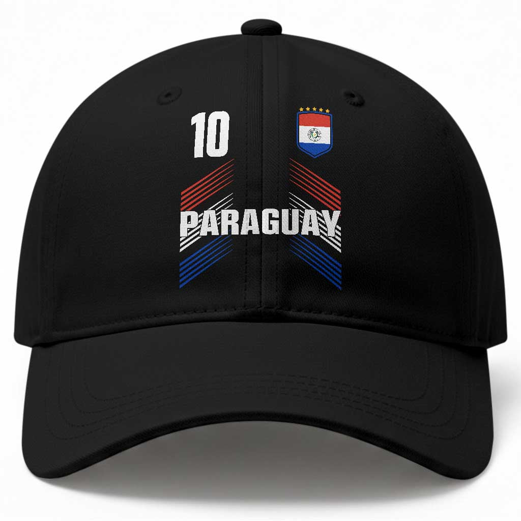 Paraguay Soccer Sports Graphic Number 10 Jersey Style Baseball Cap Proud Paraguayan Football Fans Game Day Pride TS02 Print Your Wear