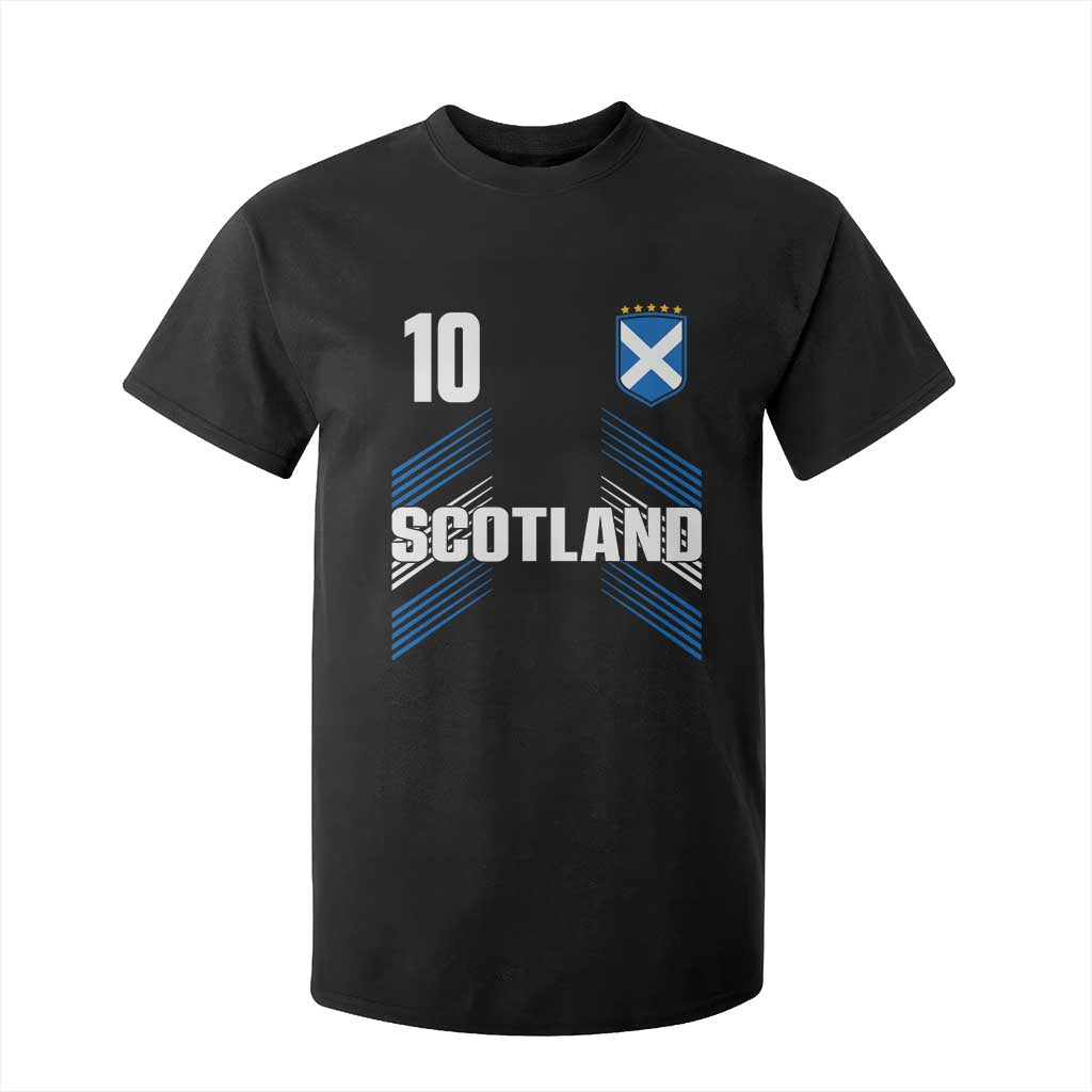 Scotland Soccer Sports Graphic Number 10 Jersey Style T Shirt For Kid Proud Scottish Football Fans Game Day Pride TS02 Black Print Your Wear
