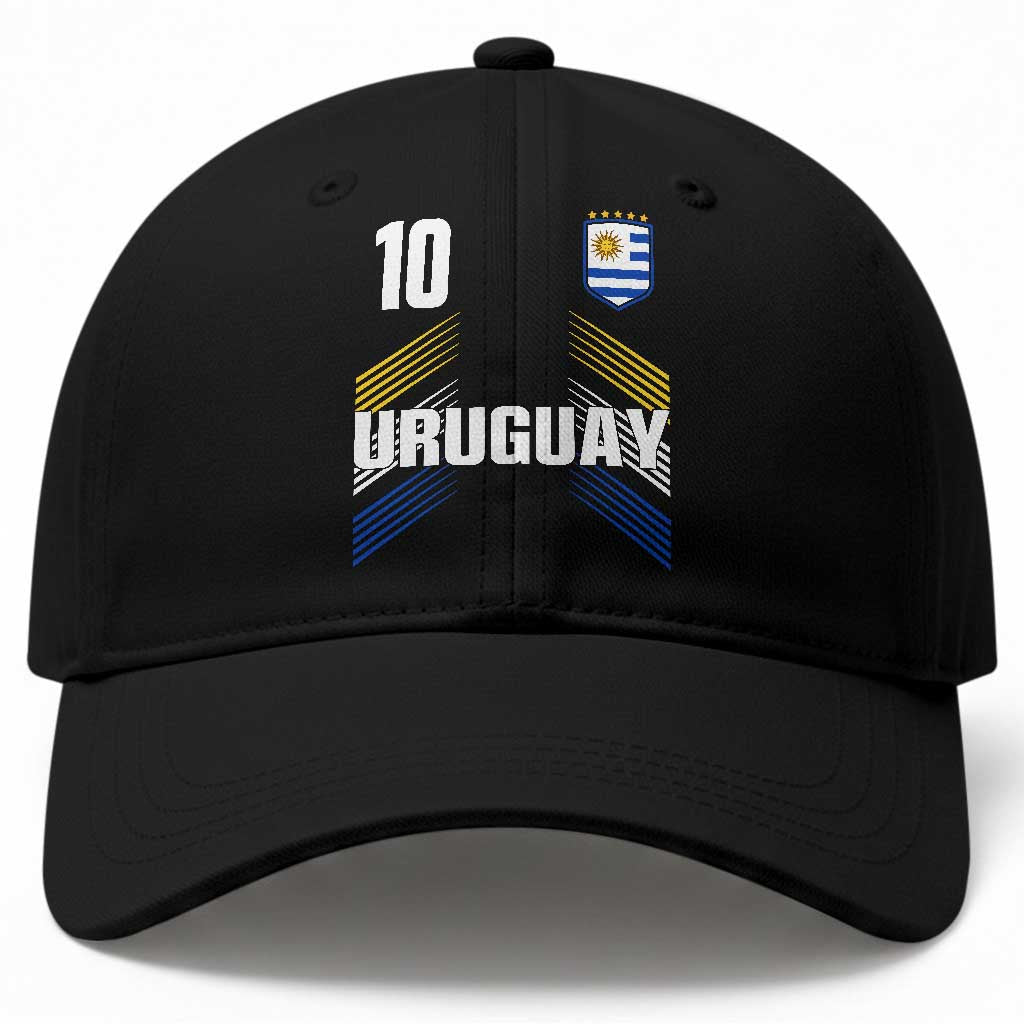 Uruguay Soccer Sports Graphic Number 10 Jersey Style Baseball Cap Proud Uruguayan Football Fans Game Day Pride TS02 Print Your Wear