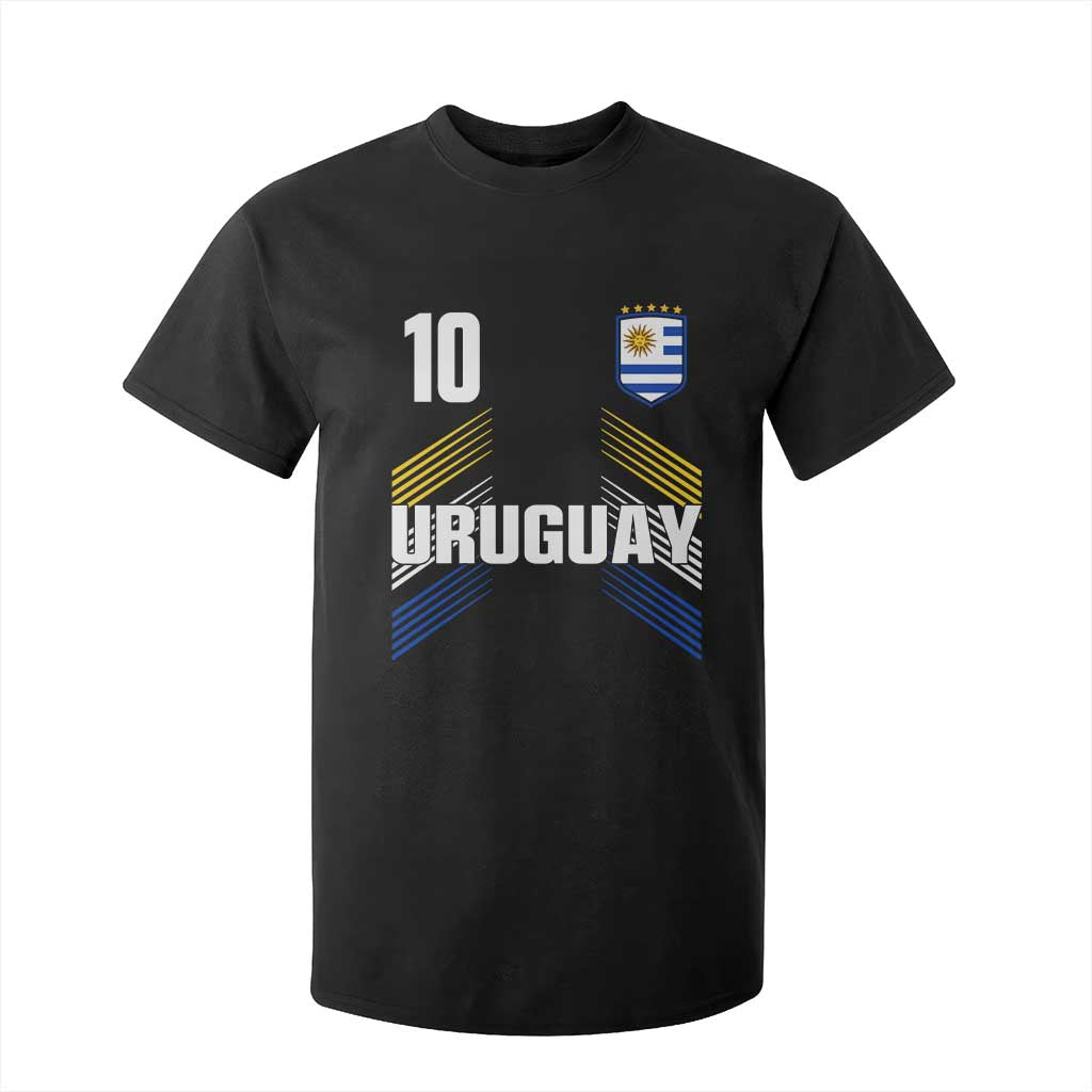 Uruguay Soccer Sports Graphic Number 10 Jersey Style T Shirt For Kid Proud Uruguayan Football Fans Game Day Pride TS02 Black Print Your Wear